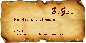 Burghard Zsigmond névjegykártya